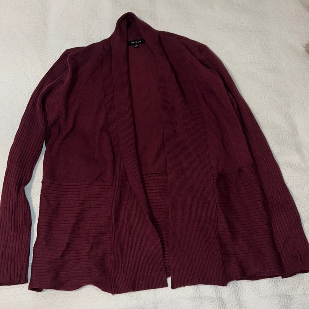 Wine colored cardigan